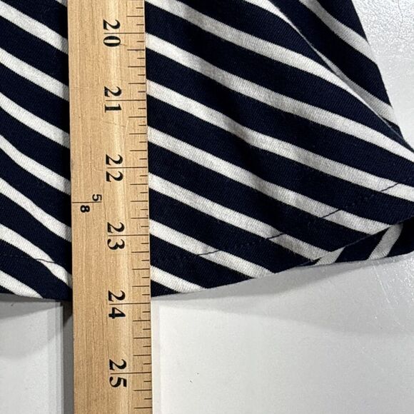 J Crew Stripe Peplum Tank Top Navy White Cotton Nautical Large H7755 - Picture 11 of 11